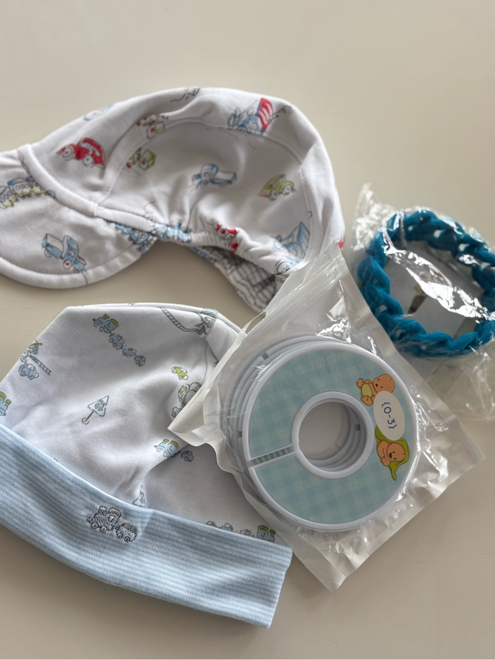 Bundle of Rev. Kissy Kissy Hats/Chew Beads Bracelet/Closet Organizers Size 0-3